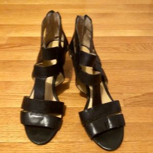 Strappy gladiator heeled sandals.